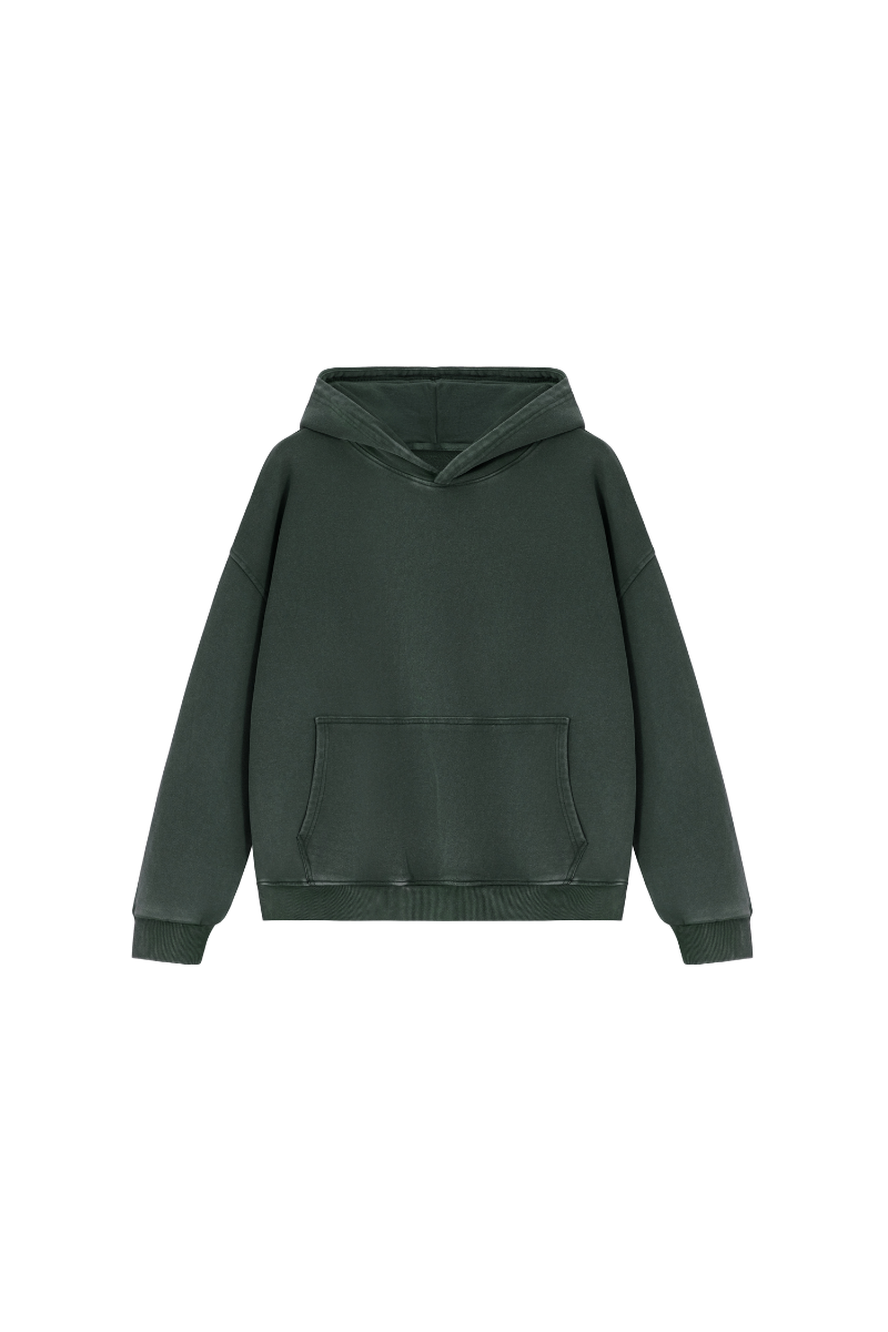 Men's  Fall 100% Cotton Washed Vintage Heavyweight Hoodie