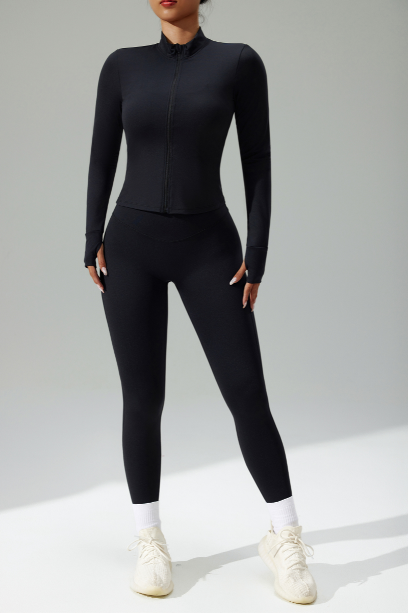 Women's 3-Piece Set :Jacket Sports Bra &Jacket & Leggings
