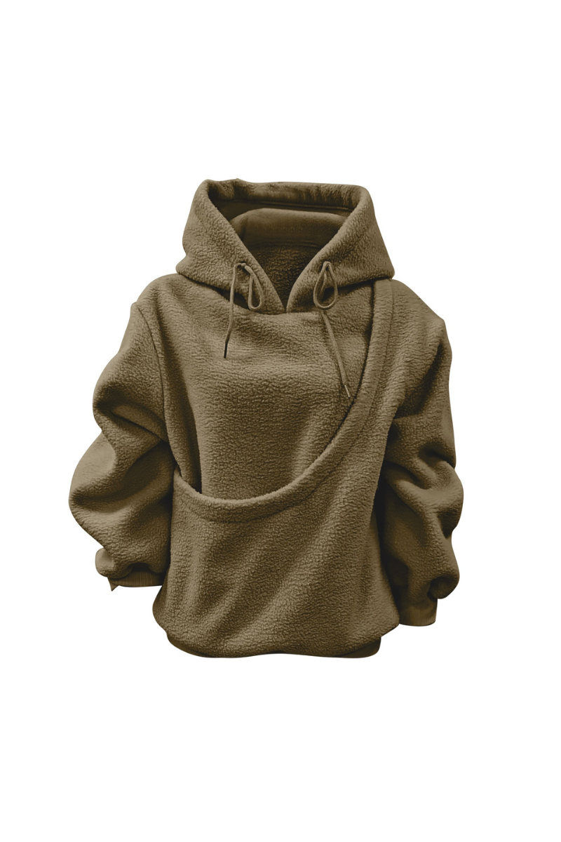 Women's Fall/Winter Fleece Front Large Pet Pocket Hoodie