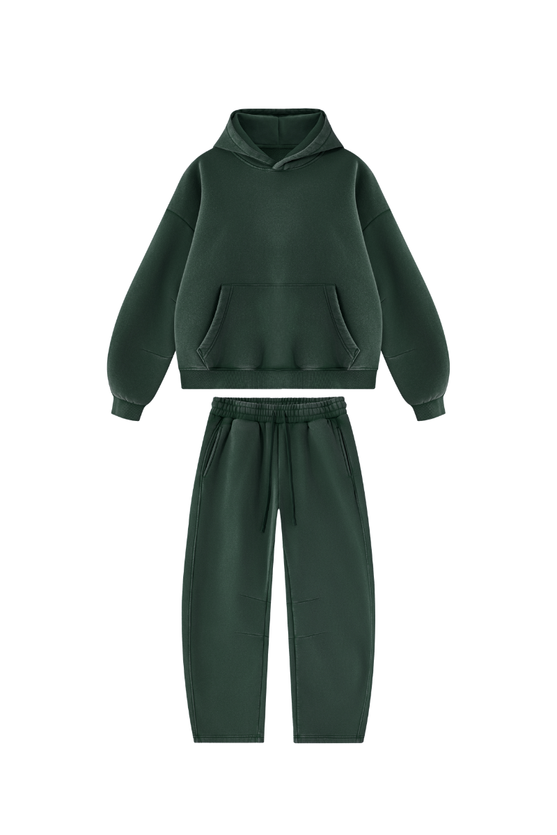 Men's Fall Fleece Sets:Relaxed Hoodie And Sweatpants