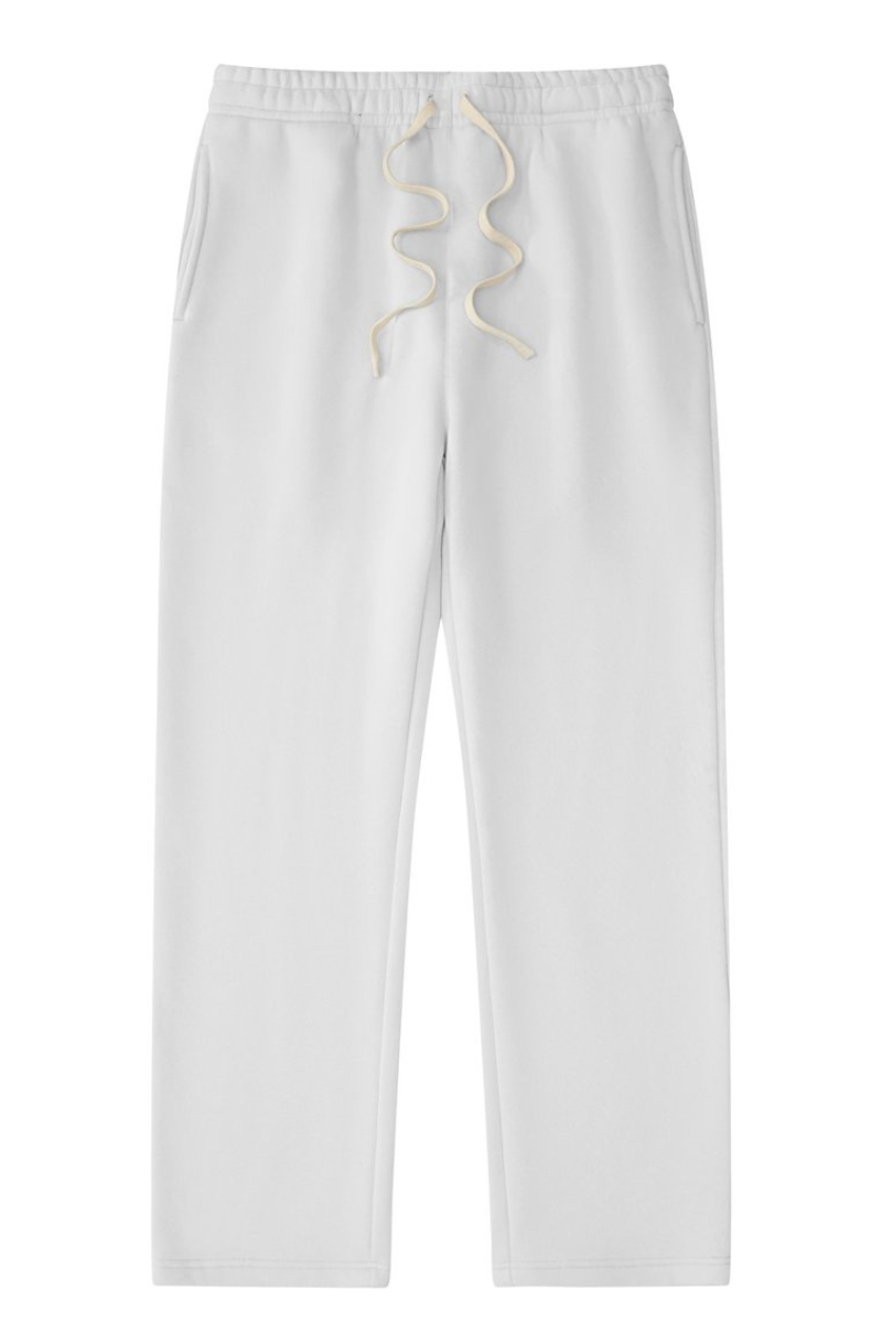 Unisex Fall Fleece Drawstring Straight Leg Casual Sweatpants