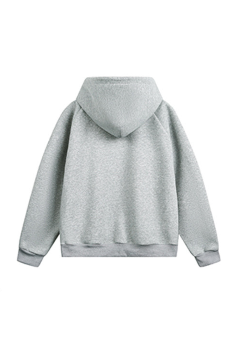 Men's Fall/Winter Fleece-Lined Half-Zip Hooded Sweatshirt