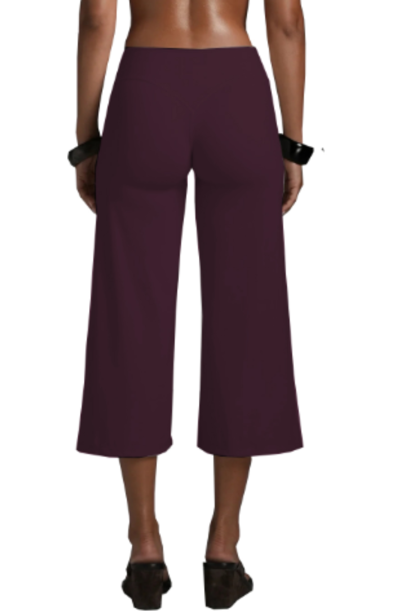Women's Athletic 7/8 Wide-Leg Yoga Cropped Pants