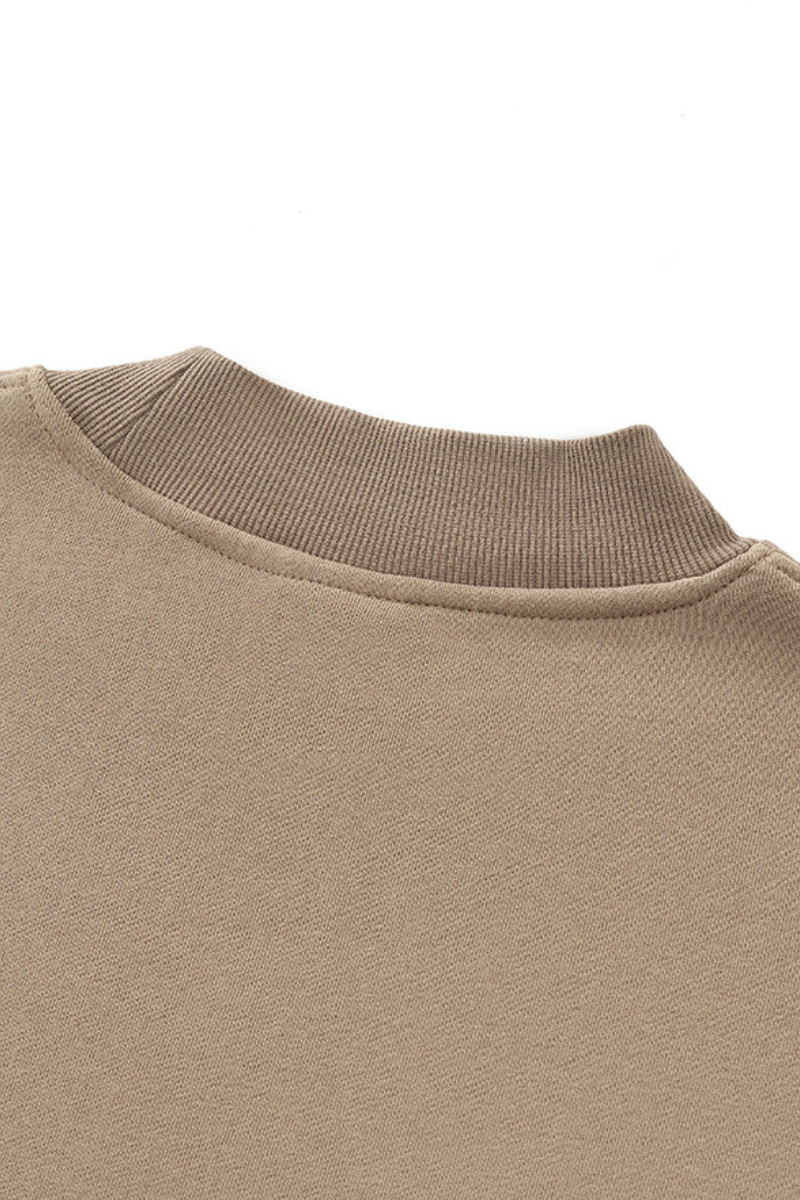 Women's Fall Streetwear Boxy Mockneck Sweatshirt