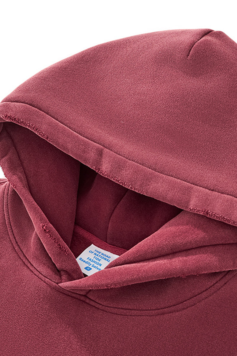 Unisex Boxy Heavyweight Washed Print Hoodie
