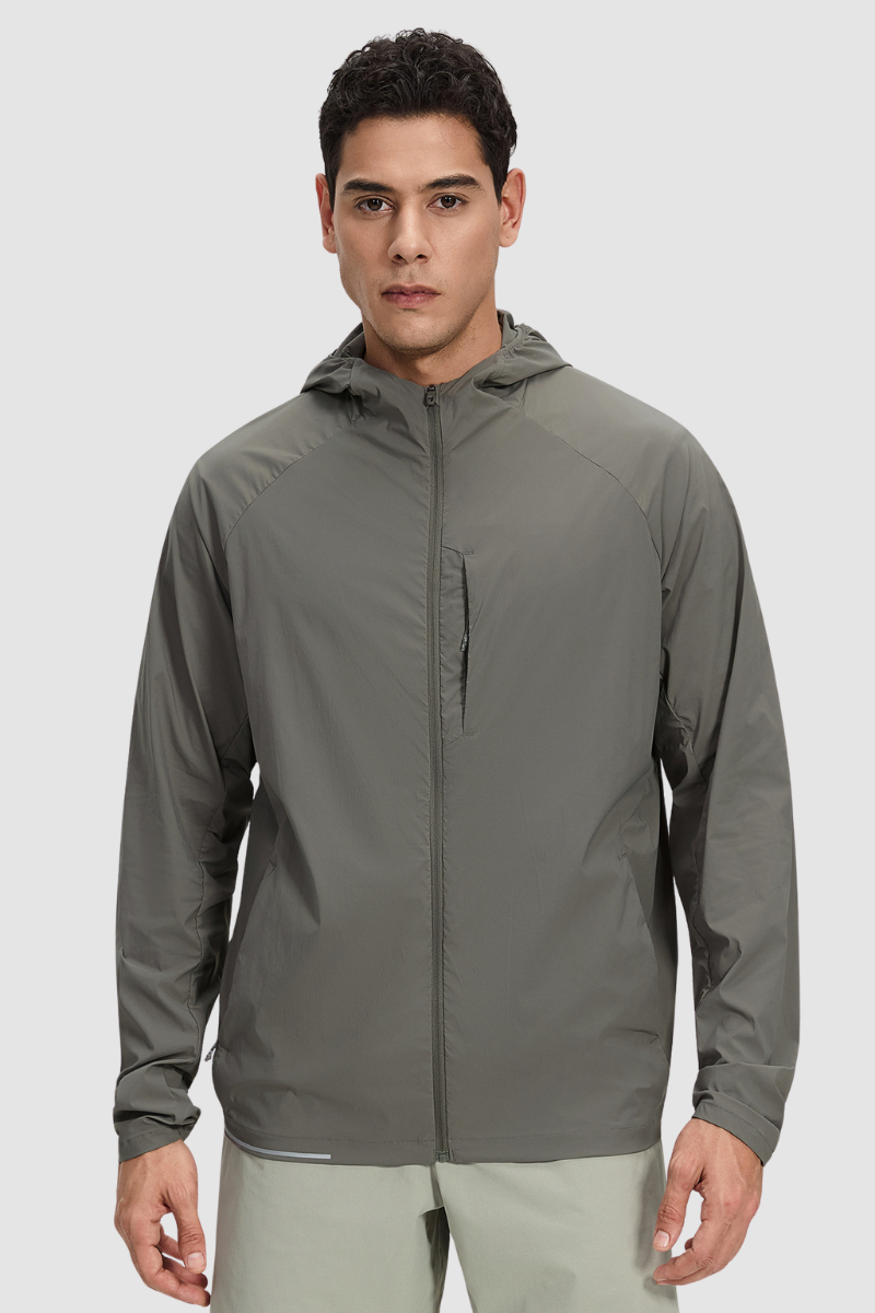 Men's Lightweight Water-Resistant Sports Hooded Jacket
