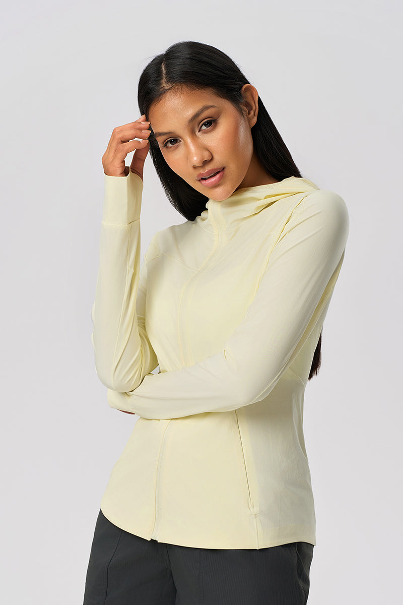 Women Upf50+ Ice-Touch Uv-Blocking Lightweight Outdoor Sunscreen Jacket