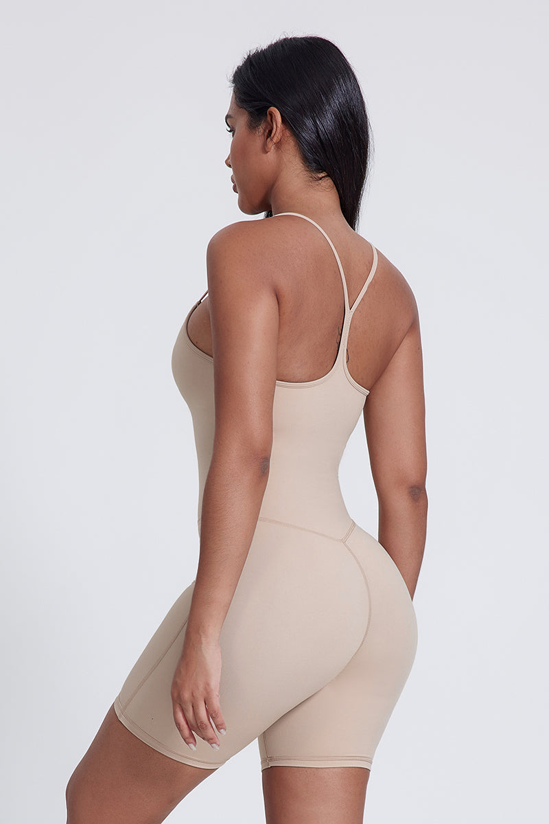 Women'S Backless Suspender Hip Lift And Belly Tucking Yoga Set