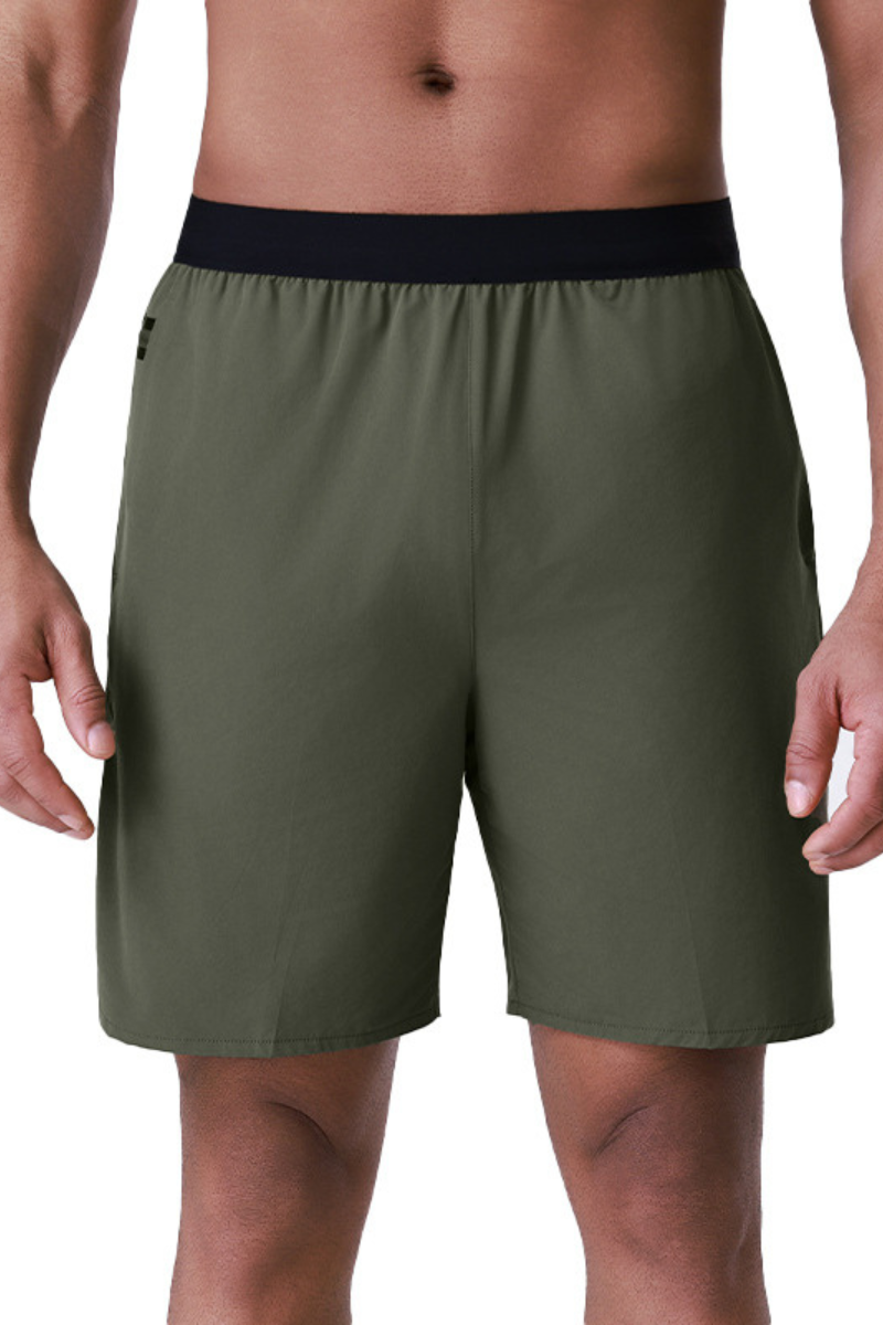 Men's Side Pocket Mesh Breathable Athletic Running Shorts