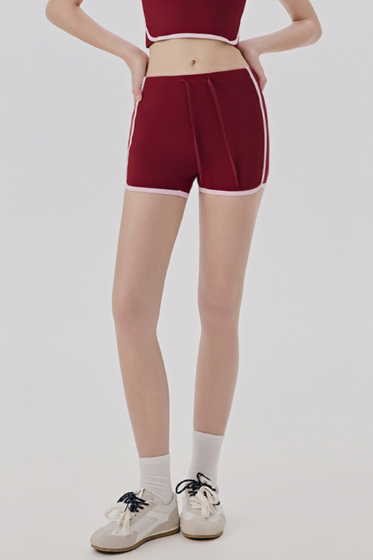 Women's Cool Touch Color Contrast Yoga Sports 3 Inch Shorts