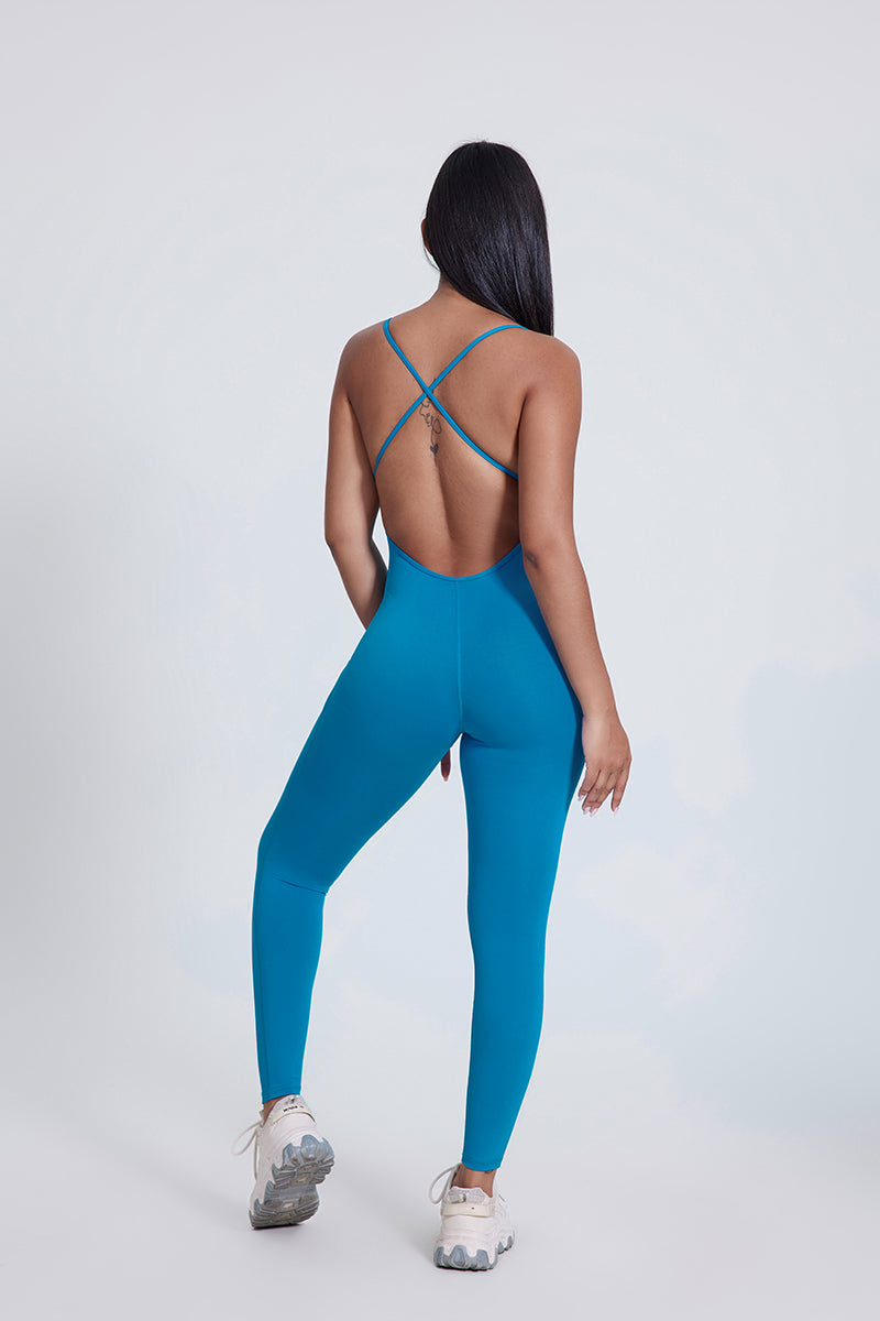 Women'S Cross-Leaky Back Yoga High-Elastic Bodysuit