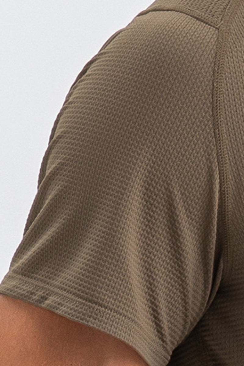 Men's Summer Round Neck Cooling Solid Sports T-shirt