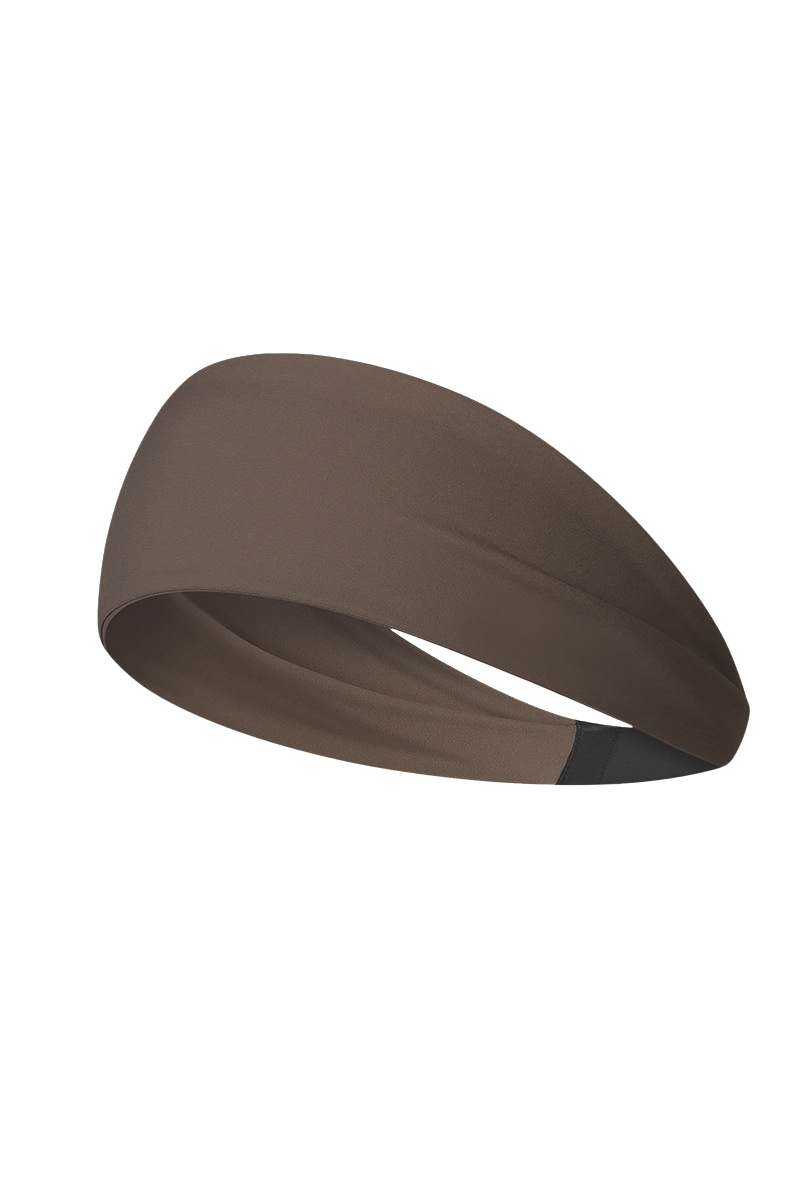 Women's exercise sweat-absorbing headband.
