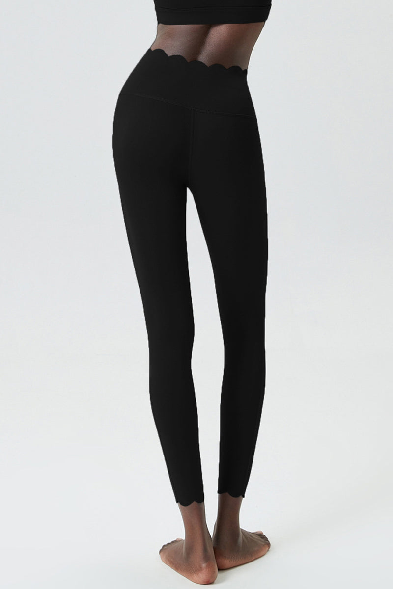 Women Plus-Size Wave High-Waisted Quick-Dry Sculpting Yoga Leggings