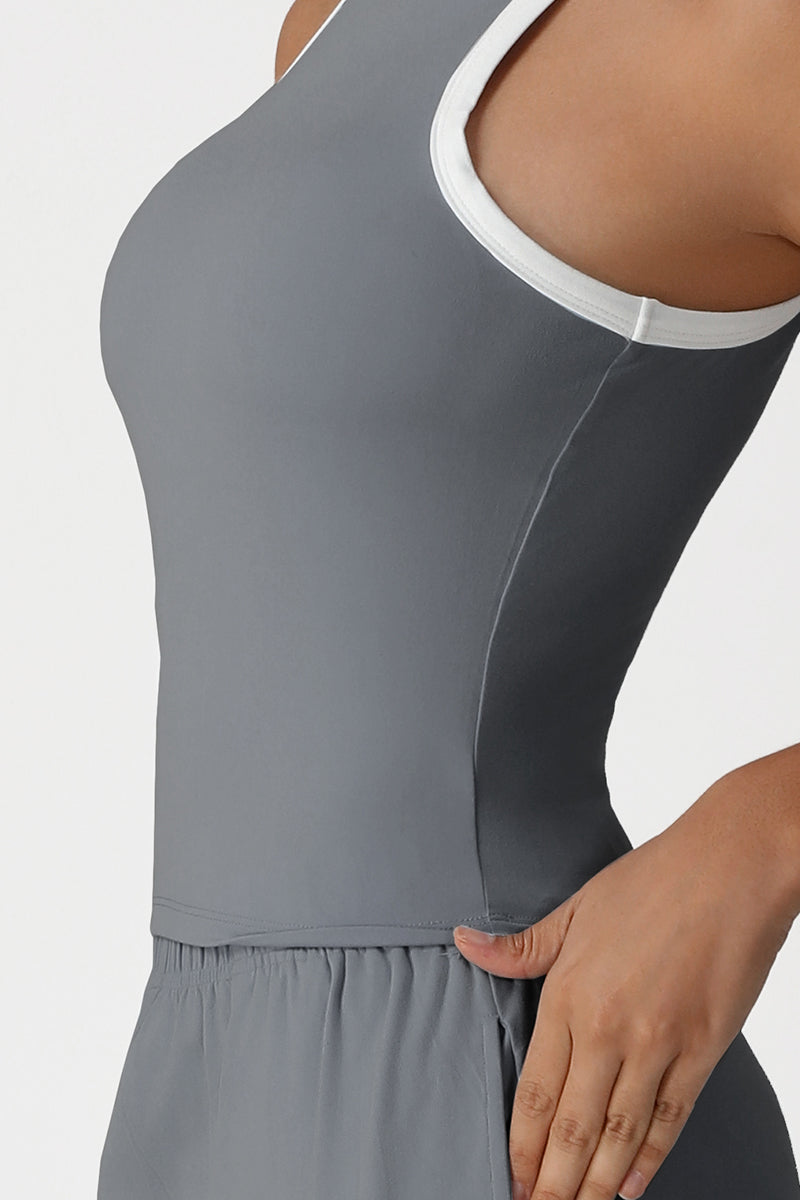 Women Slim Fit Color Block Training Vest