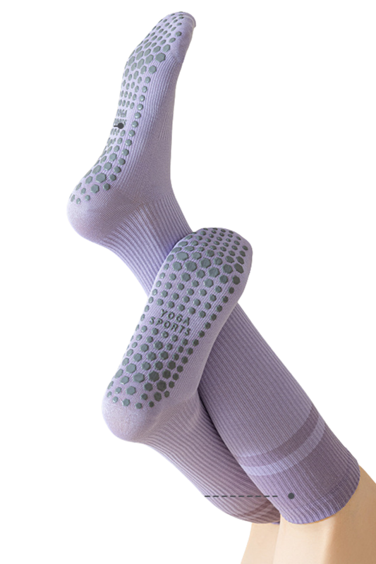 Non-Slip Grippy Dots Knee-High Yoga  Pilates Socks
