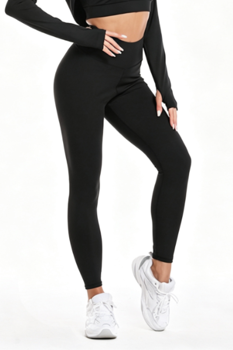 Women's Crisscross Back Pleated Buttocks Lift Yoga Leggings