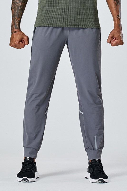 Men's Mesh Panel Reflective Jogger Quick Dry Athletic Jogger