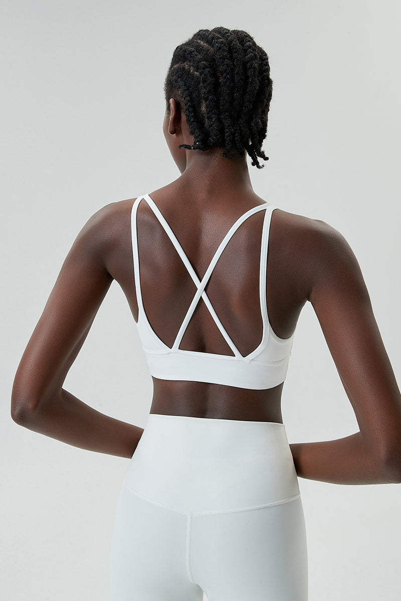 Back cross sports bra