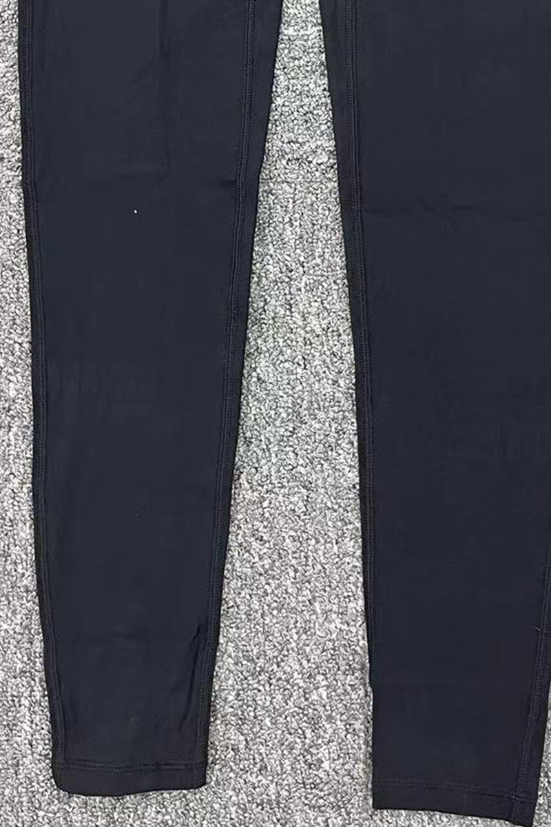 Women Button Work Pocket High Waisted Hip Lifting Stretchy Skinny Yoga Running Fitness Pants