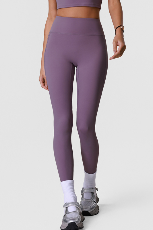 Women's Athletic Side-Pocket High Waist No T-Line Leggings