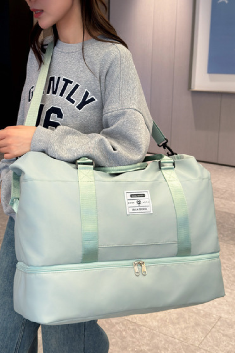 Women Multi-Functional Gym Bag and Small Pouch 2-Piece Set