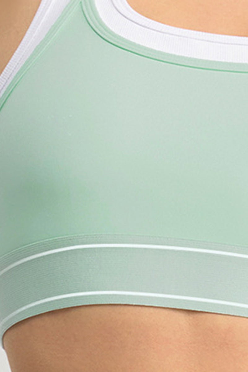 Women's Color Block Two-Piece Sets:Bra And Skirt