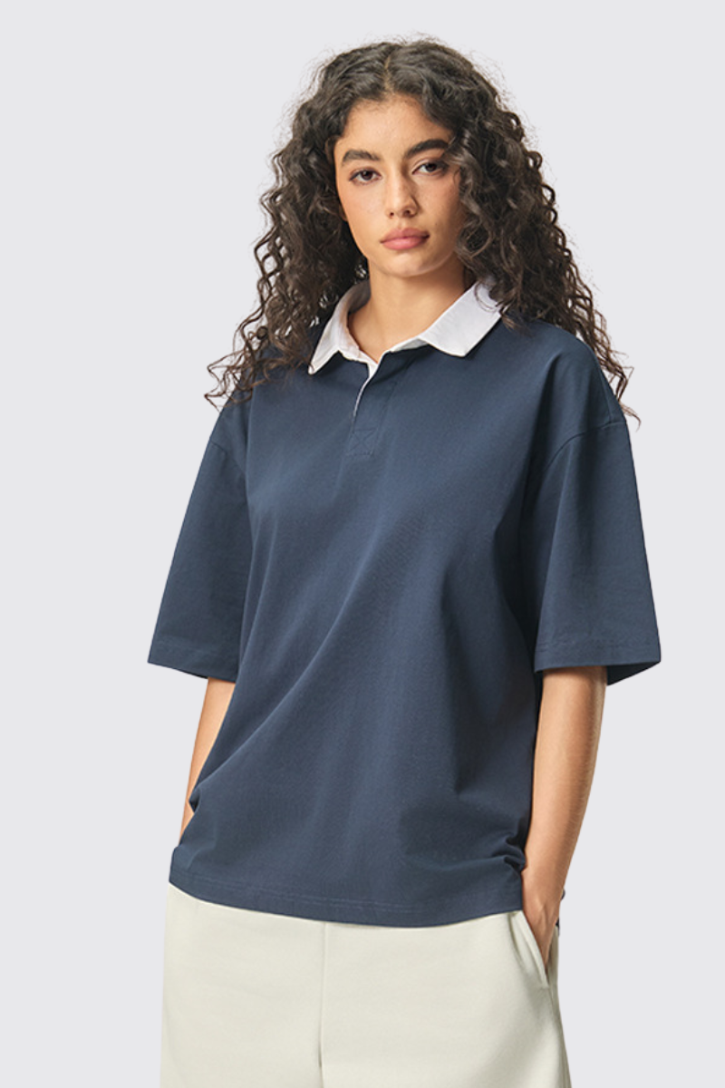 Women's Cooling UV Stand Collar Color Block Varsity Polo