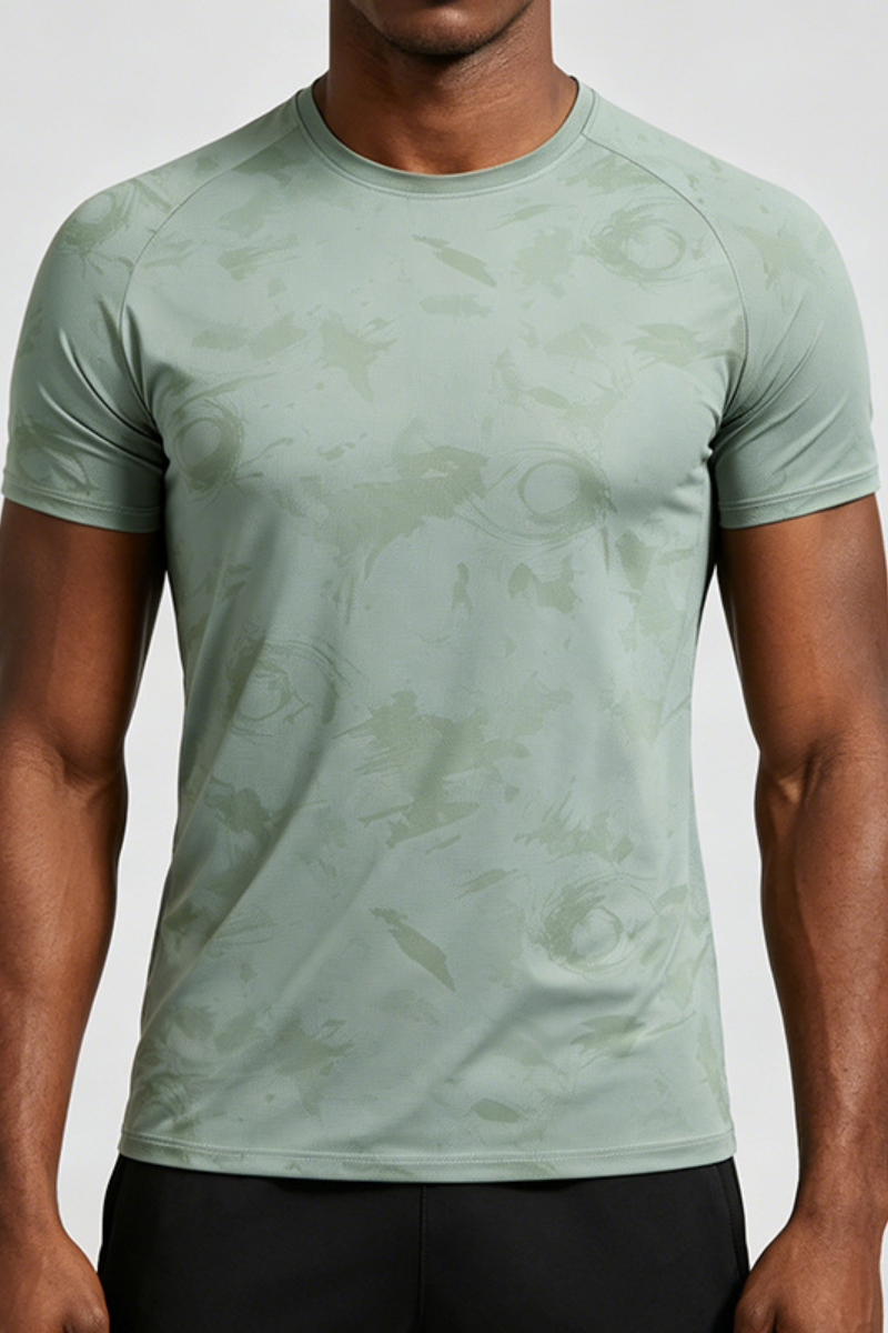 Men's Camouflage Mesh Quick Dry Sports Casual T-shirt