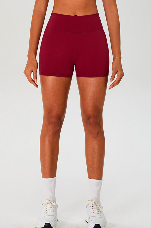 Women's High Waist Pleated Buttocks Lifts Nude Feel Shorts