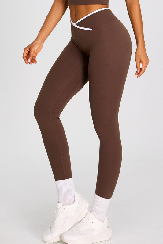 Women's Athletic Cross-Waist High Stretch Yoga Leggings
