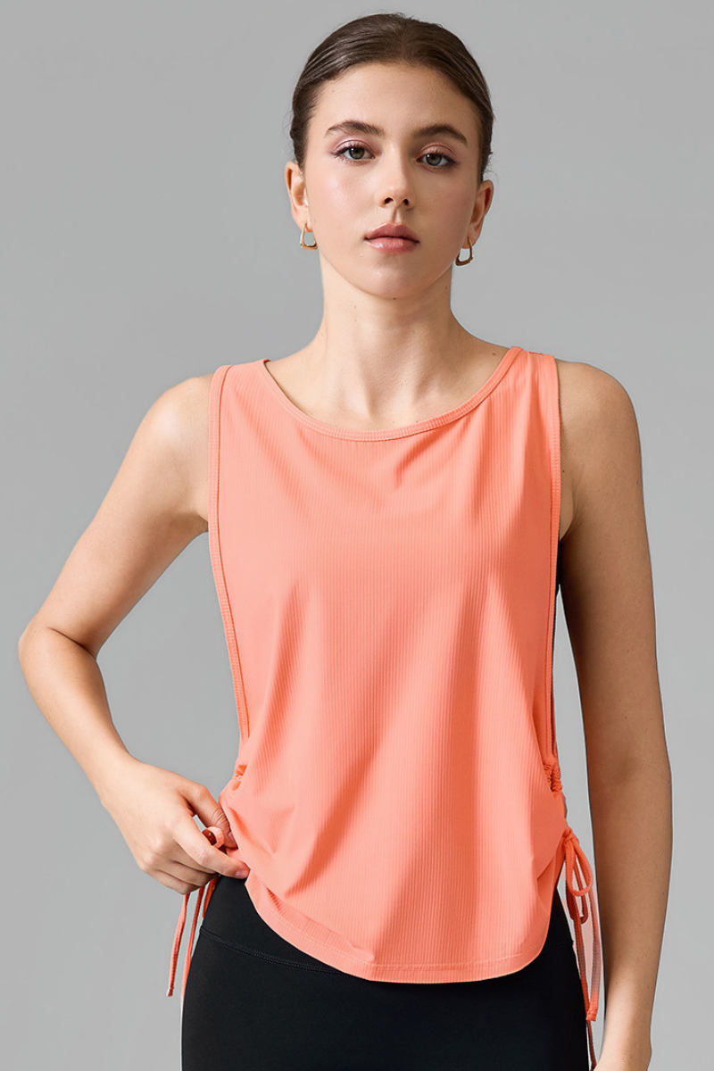 Women's Lightweight Cooling Side Drawstring Sports Tank Top