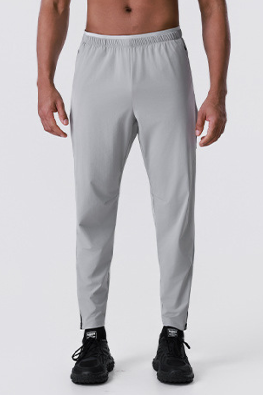Men's Quick-Dry Elastic Waistband Ankle Zipper Joggers