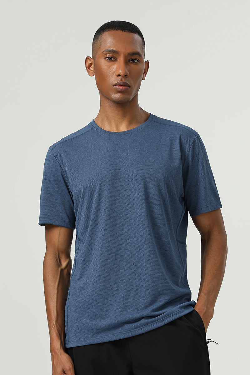 Men Custom Breathable Quick-Dry Round Neck Lightweight Outdoor Cycling Sports Short Sleeve T-Shirt