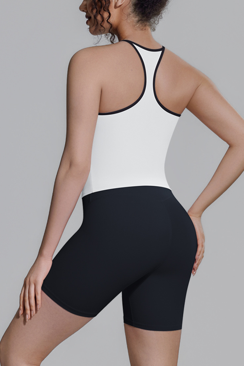 Women's Athletic Sets:Racerback Tank Top And Shorts