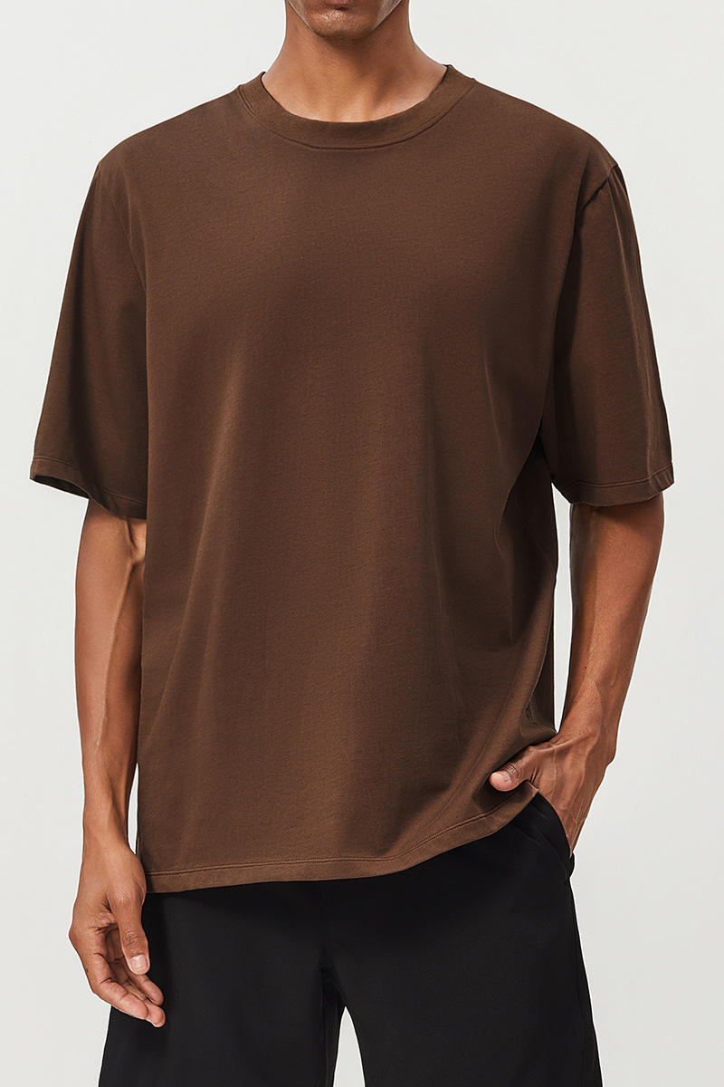 Men's  Summer 100% Cotton Breathable Loose Sports T-Shirt