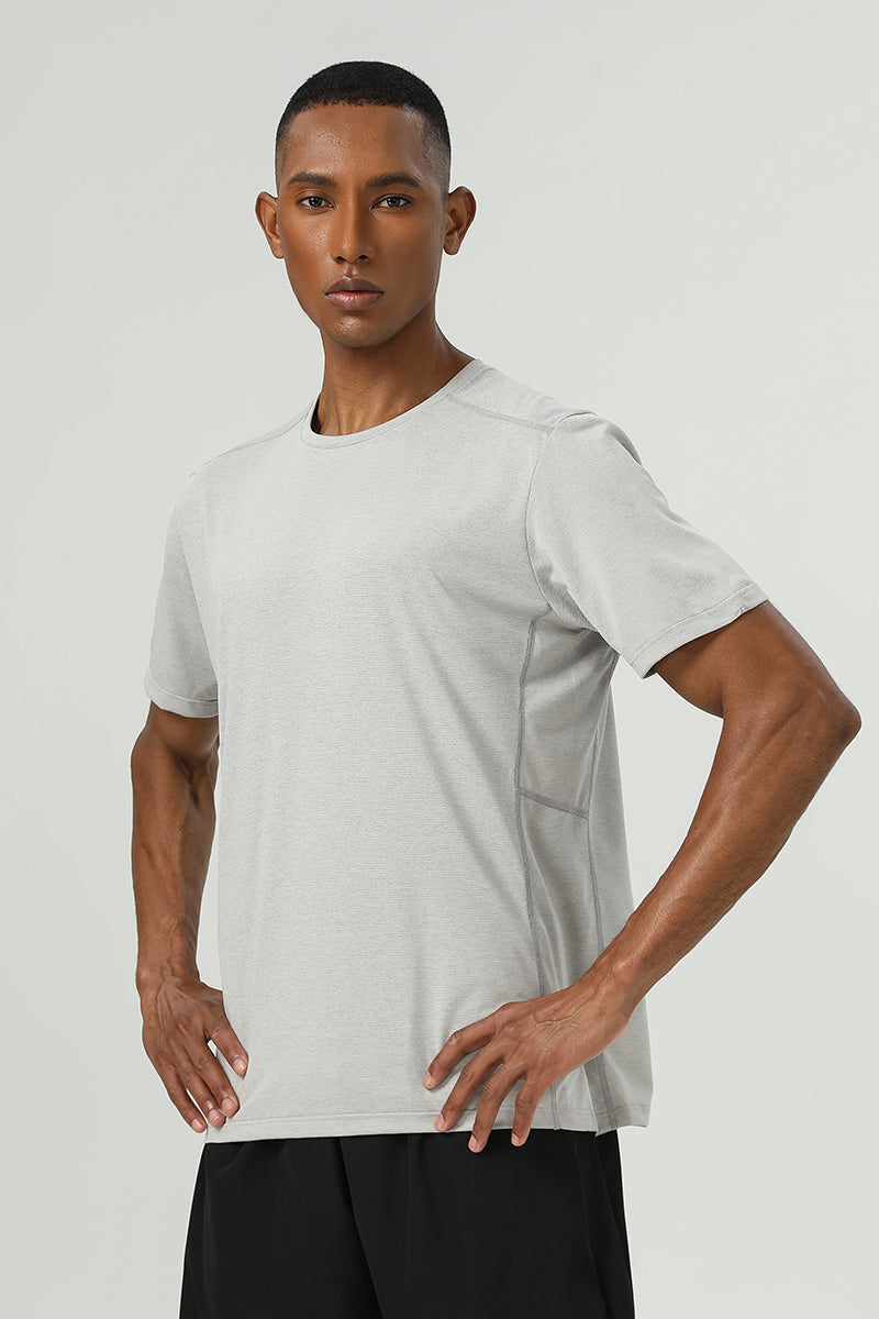 Men Custom Breathable Quick-Dry Round Neck Lightweight Outdoor Cycling Sports Short Sleeve T-Shirt
