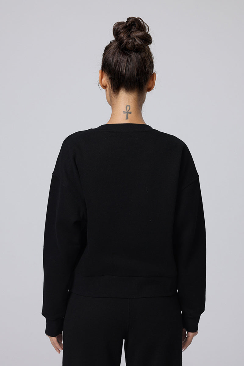 Women Brushed Round Neck Sport Top
