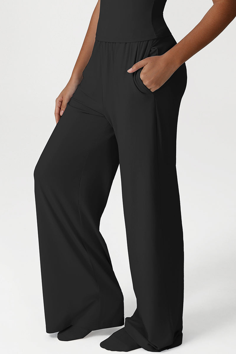 Women High Waist Loose Wide Leg Yoga Pants