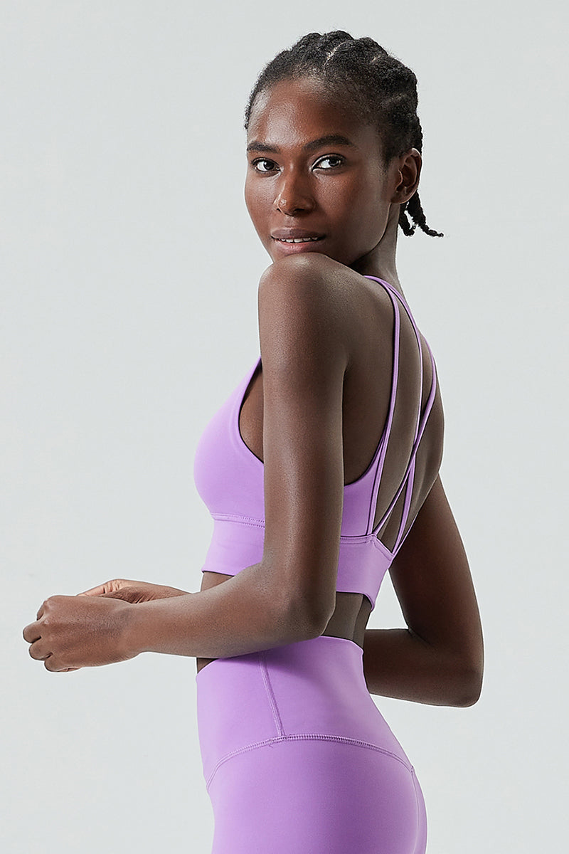 Back cross sports bra
