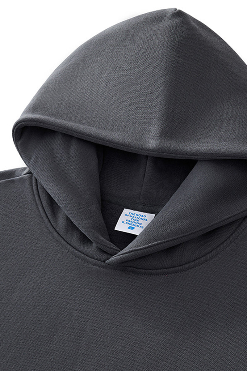 Unisex Streetwear Loose 500G Fleece Hoodie