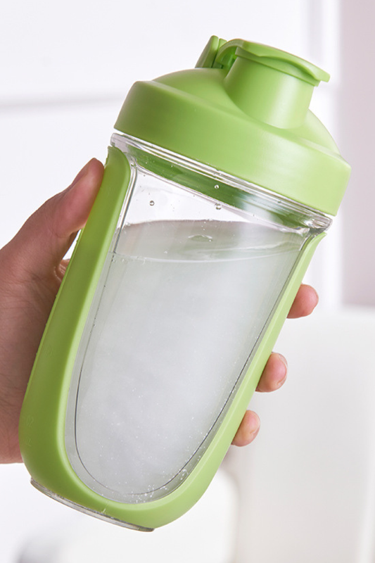 500ml Sports Shaker Bottle With Clear Body & Blender Ball
