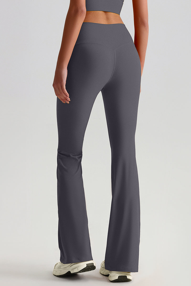 Women High Waisted Flared Butt-Lifting Naked Sensation Yoga Pants