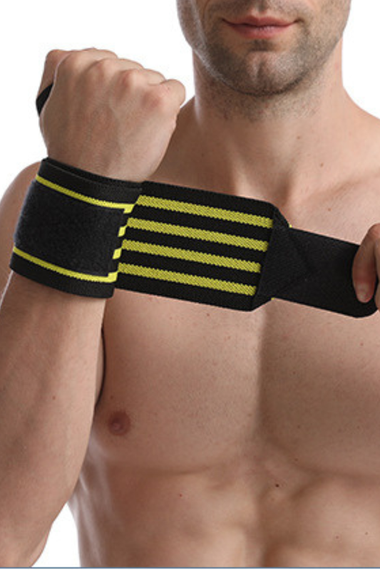 Sports Striped Strength Training  Compression Wrist Wraps