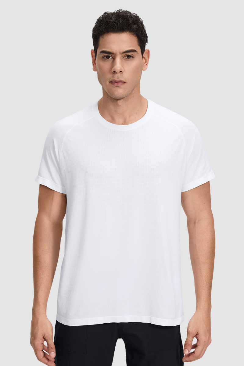 Men's Summer Seamless Mesh Quick-Dry Breathable Tee