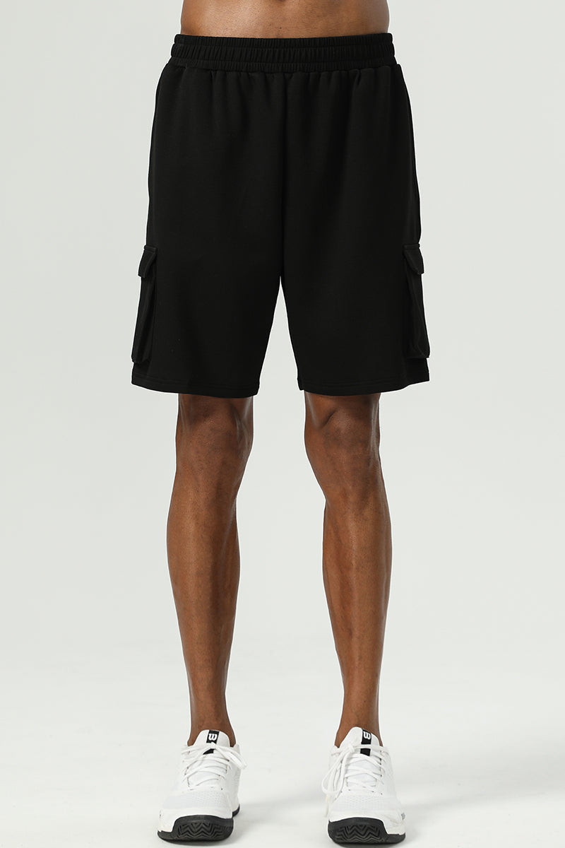 Men Running Training Four-Way Stretch Quick-Dry Reflective Casual Fitness Mid-Length Shorts