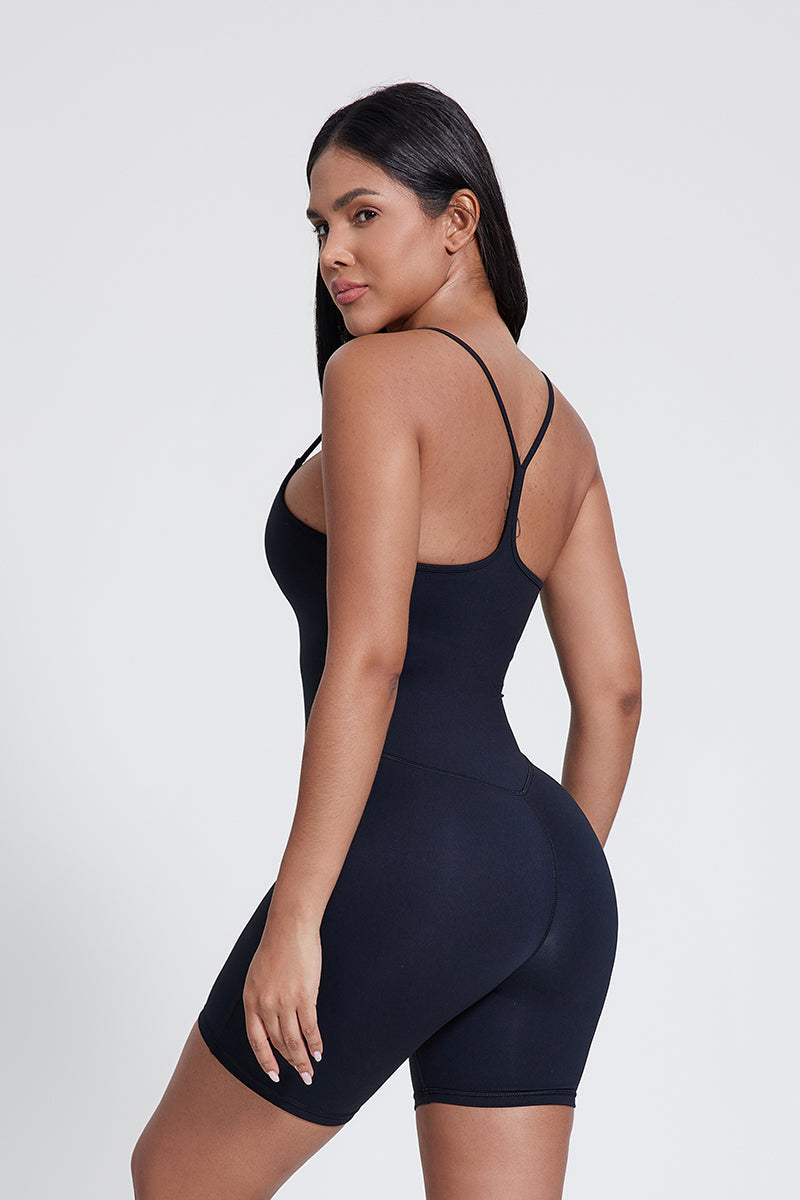 Women'S Backless Suspender Hip Lift And Belly Tucking Yoga Set