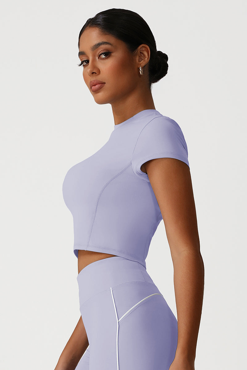 Women Slim Fit Quick-Dry Short Sleeve Yoga T-Shirt