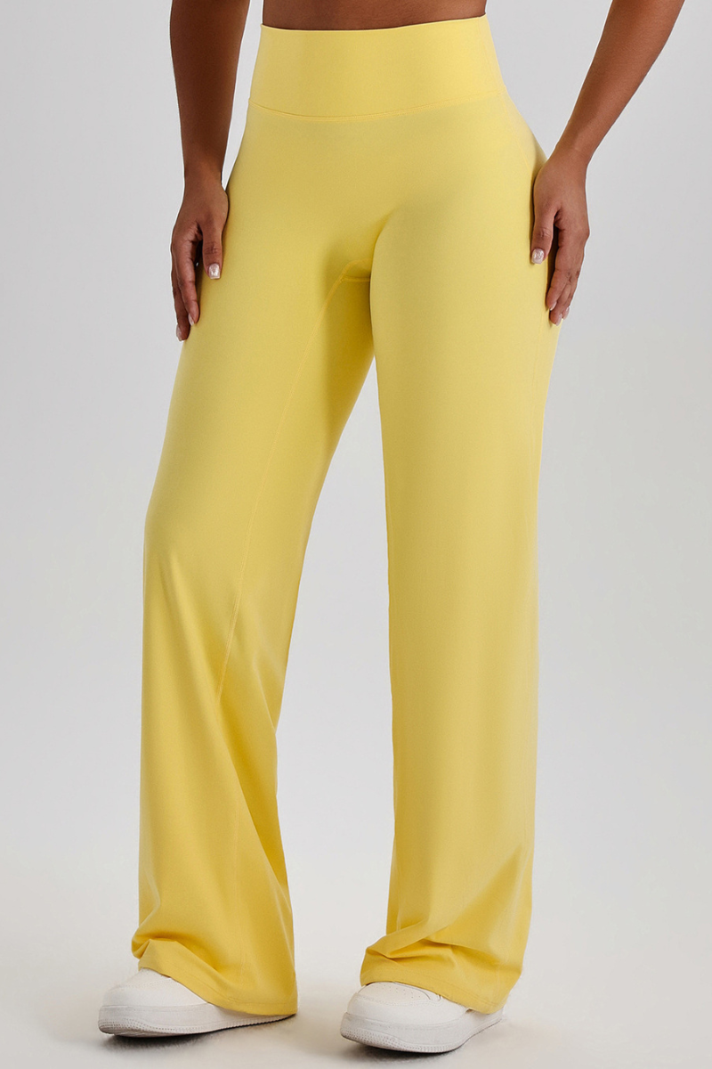 Women's Athletic High Waist V-Lift Hip Wide Leg Yoga Pants