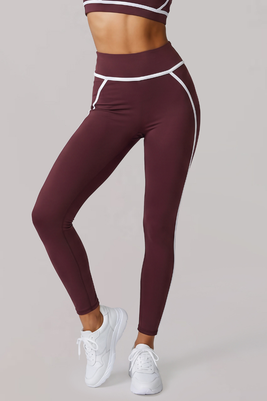 Women's Contrast-Line Butt-Lifting Naked-Feel Yoga Leggings